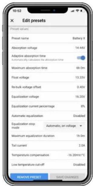 VICTRON ENERGY Sun Inverter - Paramètres de l'algorithme de charge de la batterie - 1