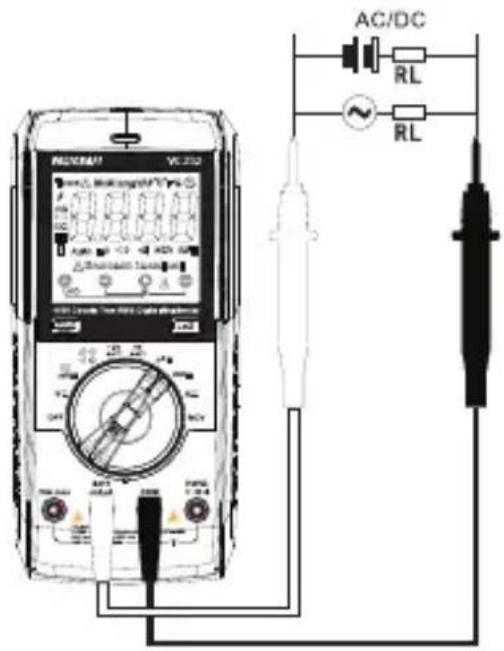 VOLTCRAFT VC252 - Follow the steps below to measure DC currents (A) - 1