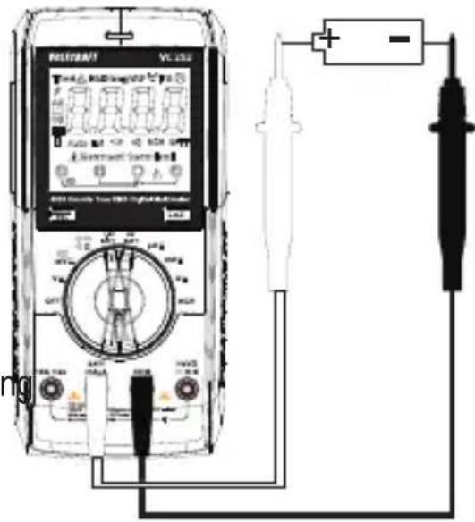VOLTCRAFT VC252 - Conducting a battery test - 1