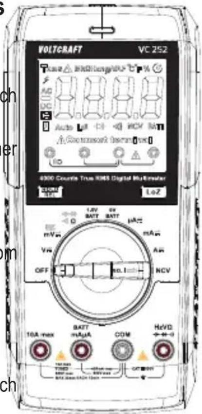 VOLTCRAFT VC252 - Ein- und Ausschalten des Multimeters - 1