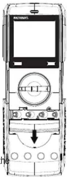 VOLTCRAFT VC252 - Opening the battery/fuse compartment - 1