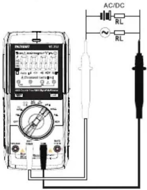 VOLTCRAFT VC252 - Suivez les étapes ci-dessous pour mesurer les courants CA (A) - 1