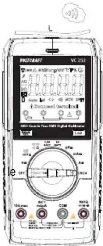VOLTCRAFT VC252 - Test de tension alternative sans contact « NCV ». - 2