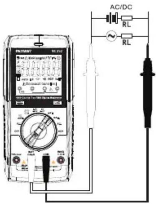 VOLTCRAFT VC252 - Follow the steps below to measure AC currents (A) - 1
