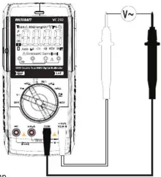 VOLTCRAFT VC292 - Measure AC voltage "V\~ - 1