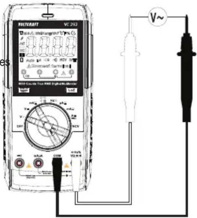 VOLTCRAFT VC292 - Mesure de la tension CC « V » - 1