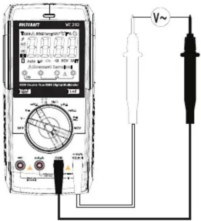 VOLTCRAFT VC292 - Mesure de la tension mV/CA « mV \~» - 1