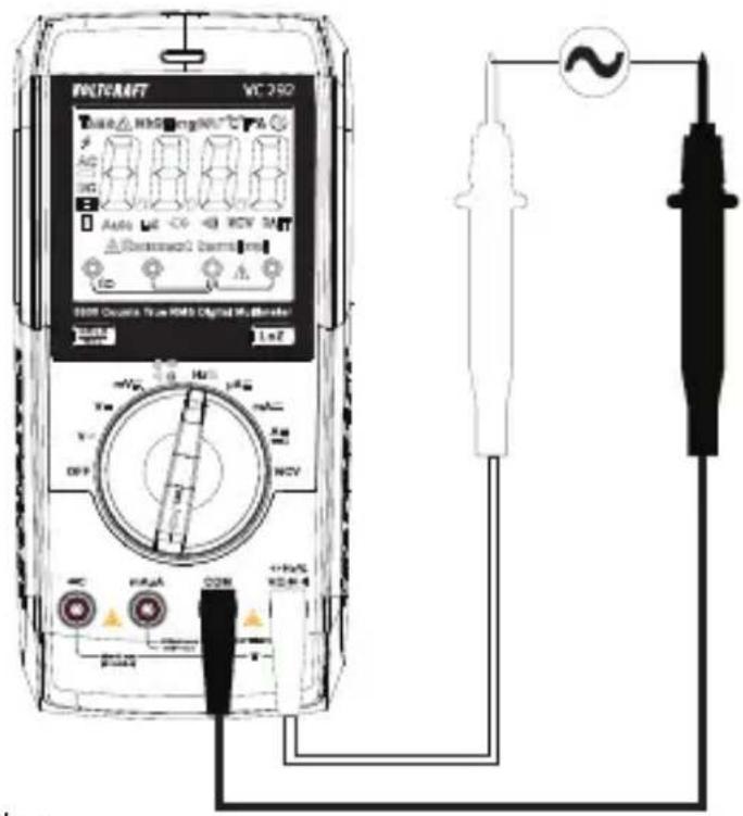 VOLTCRAFT VC292 - Measurement of pulse duration in % - 1