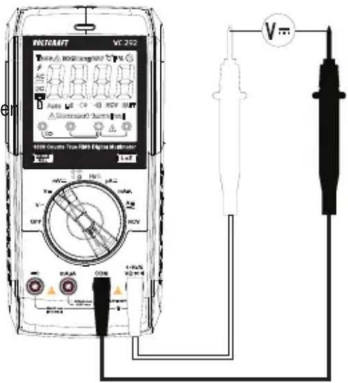 VOLTCRAFT VC292 - Messen von DC-Spannung („V“) - 1