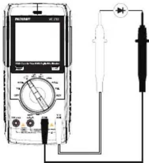 VOLTCRAFT VC232 - Réalisation d'un test de diode - 5