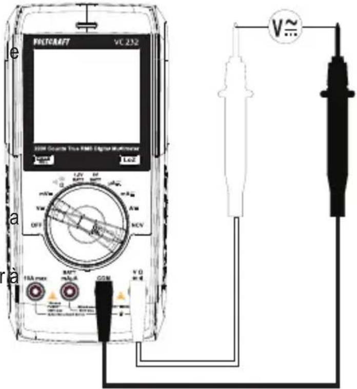 VOLTCRAFT VC232 - Mesure de la tension cc/ca - 1