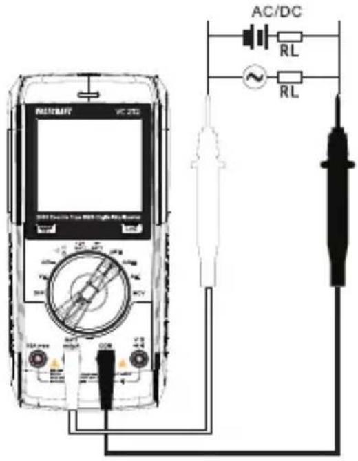 VOLTCRAFT VC232 - Follow the steps below to measure AC currents (A) - 1