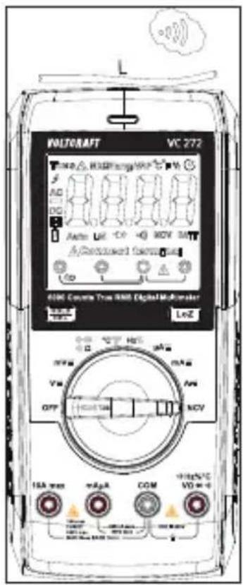 WOLTCAFT VC 272 Power △ High Voltage/DC AC DC Auto Unit - Co MCV 347 A/Retouched Transistor 610V Core Test RMS Digital Multimeter LeZ OFF Vdc OFF NCV 18A max mA/A CGM +Hz/°C VD max