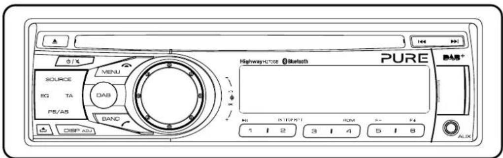 Highway HATOSE Bluetooth PURE BAS+ SOURCE RG TA PS/AS MENU DAB BAND DISP ADJ 1 2 3 4 5 6 ALOK
