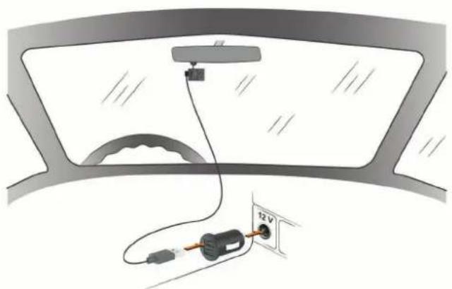 GARMIN Dash Cam Live - Raccordement de l'appareil à l'alimentation du véhicule - 3