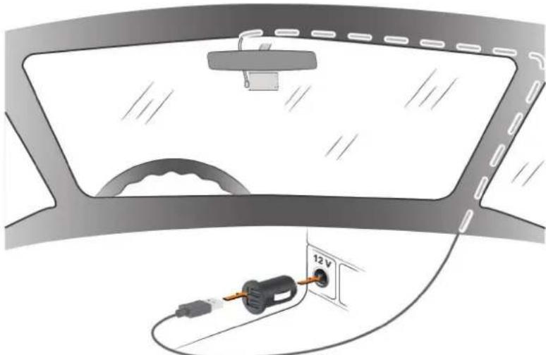 GARMIN Dash Cam Live - Raccordement de l'appareil à l'alimentation du véhicule - 2