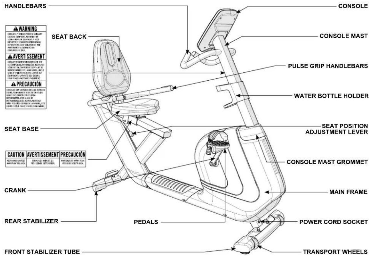 Horizon Fitness Comfort U - WARNING - 3