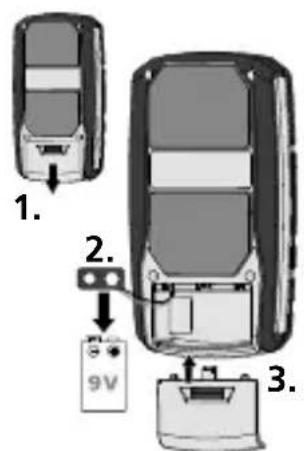 Laserliner MoistureFinder Compact - Isætning af batteri - 1