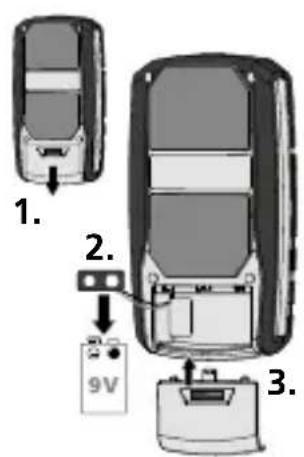 Laserliner MoistureFinder Compact - Plaatsen van de batterij - 1