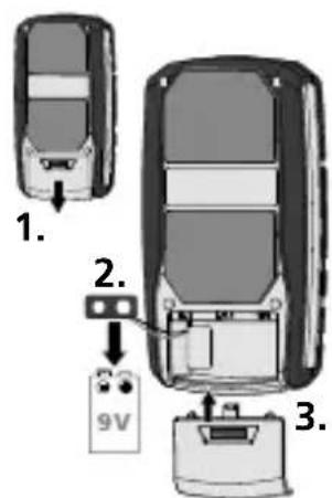 Laserliner MoistureFinder Compact - Wkładanie baterii - 1