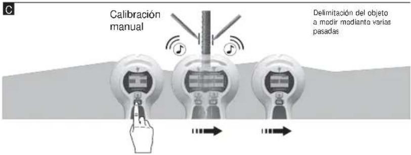 Calibración manual Delimitación del objeto a partir modianto varias pasadas