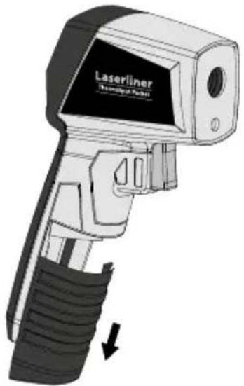 Laserliner ThermoSpot Pocket - Paristo asettaminen - 1