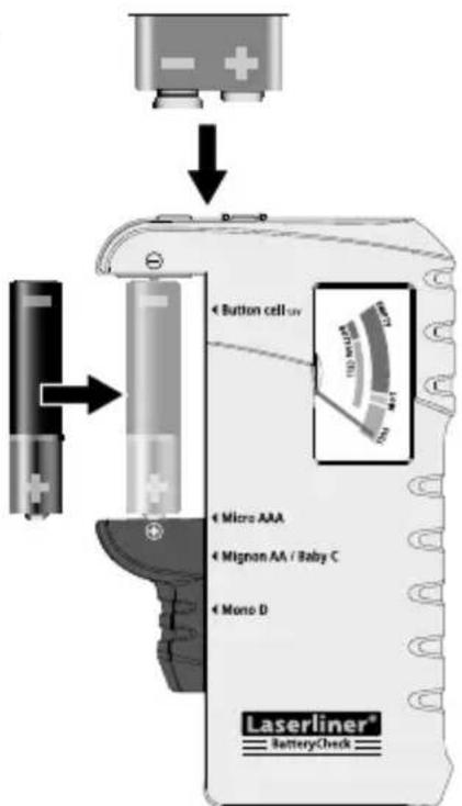 Laserliner BatteryCheck - 3-kleurige weergaveschaal - 1