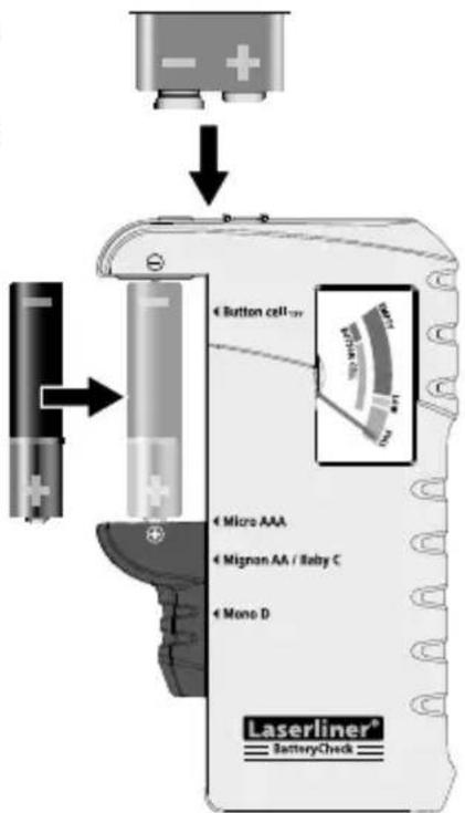 Laserliner BatteryCheck - renkli skala göstergesi - 1