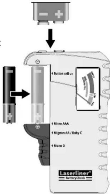 Laserliner BatteryCheck - 3-farvet displayskala - 1