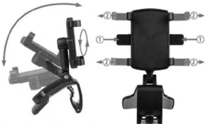 Eufab 17520 - Insertion du smartphone dans le support - 1