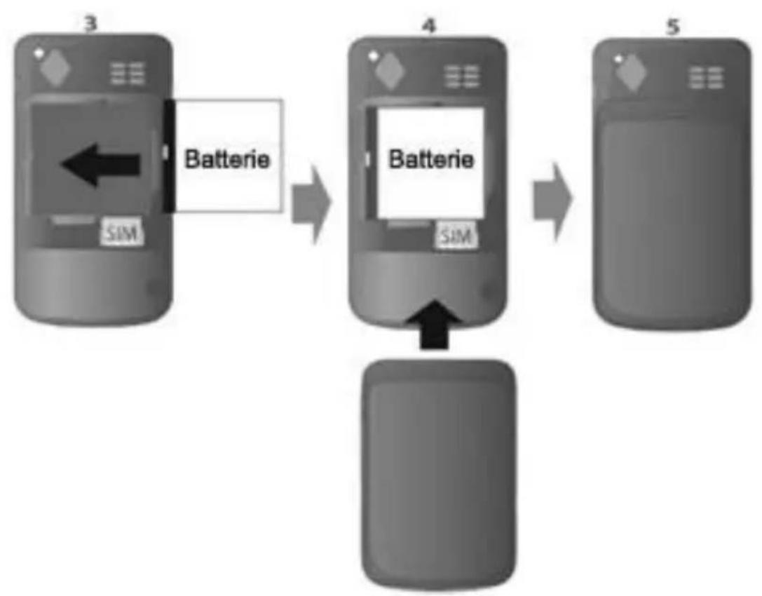 THOMSON Serea S TH125M - Insertion de la carte SIM et de la batterie - 2