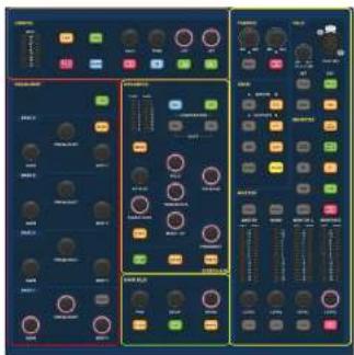Control panel interface with multiple function buttons and labeled controls in Chinese