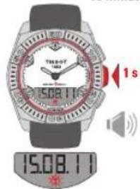 TISSOT TRACE Touch Steel - RÉGLAGE > HEURES T1 & T2 - 1