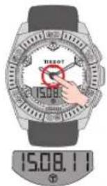 TISSOT TRACE Touch Steel - RÉGLAGE > DATE - 2