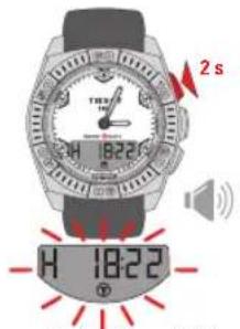 TISSOT TRACE Touch Steel - RÉGLAGE > CALIBRAGE DE LA FONCTION MARÉES - 2