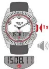 TISSOT TRACE Touch Steel - RÉGLAGE > DATE - 1