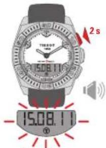 TISSOT TRACE Touch Aluminium - RÉGLAGE > DATE - 3