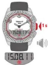 TISSOT TRACE Touch Aluminium - RÉGLAGE > DATE - 1