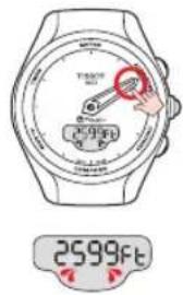 TISSOT TTOUCH Lady Solar Jungfraubahn - ALTIMETER (ALTIMÈTRE) > LECTURE - 3