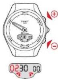 TISSOT TTOUCH Lady Solar Jungfraubahn - TIMER (COMPTE À REBOURS) > RÉGLAGE - 3