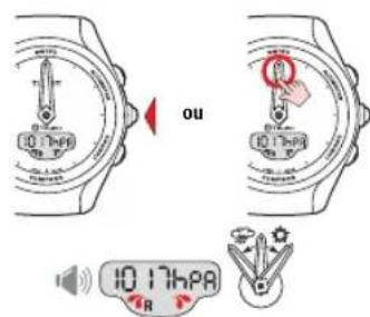 TISSOT TTOUCH Lady Solar Jungfraubahn - METEO (MÉTÉO) > CALAGE DE LA PRESSION RELATIVE - 2