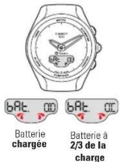 TISSOT TTOUCH Lady Solar Jungfraubahn - BAT (BATTERIE) > LECTURE DU NIVEAU DE LA CHARGE - 2