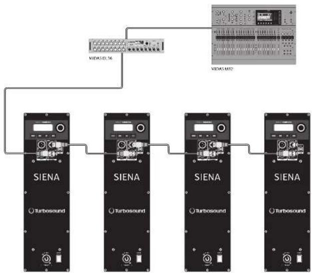 Turbosound Siena TSP152AN - Możliwość pracy w sieci - 1