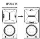 Turbosound TCS115BAN - Het HF-hoornpatroon roteren - 6