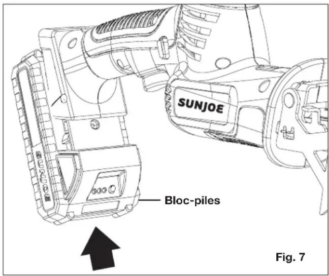 Sun Joe 24VMPSWVGLTESJG - Démarrage et arrêt - 1