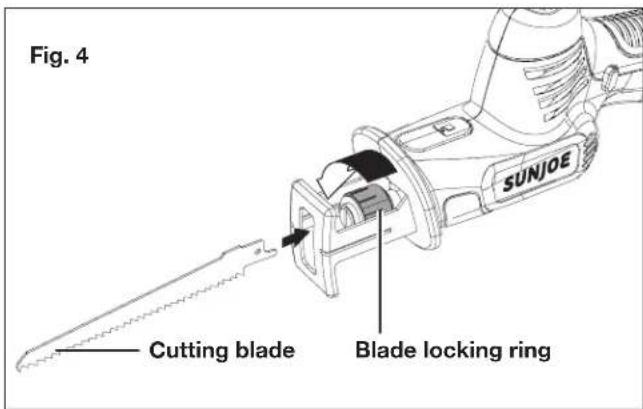 Sun Joe 24VMPSWVGLTESJG - Fitting/Changing the Blade - 2