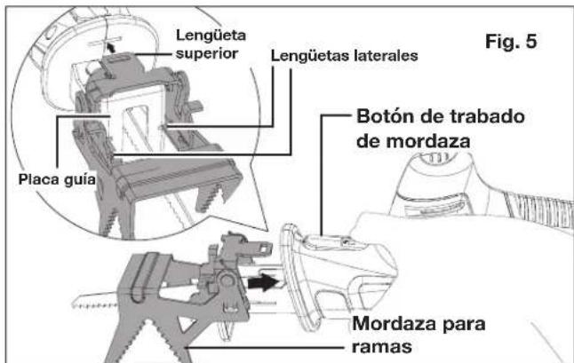 Sun Joe 24VMPSWVGLTESJG - Instalación de la mordaza para ramas - 1