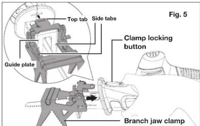 Sun Joe 24VMPSWVGLTESJG - Fitting the Branch Jaw Clamp - 1