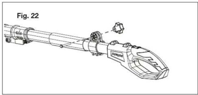 Sun Joe 24VPS8CMAXLTE - To Remove the Auxiliary Handle - 2