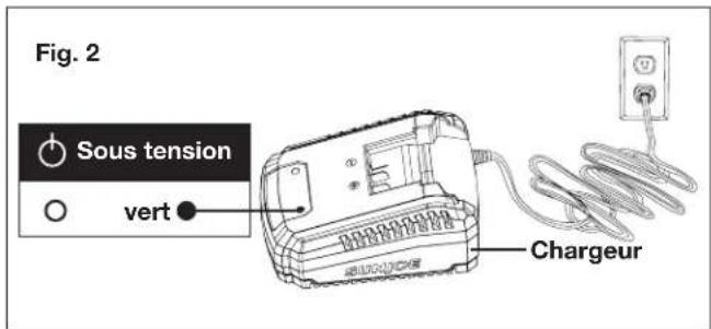 Sun Joe 24VPS8CMAXLTE - Comment charger la batterie - 2